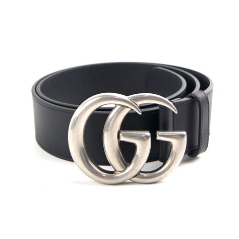 gucci belt black and silver buckle|gucci gg belt women's.